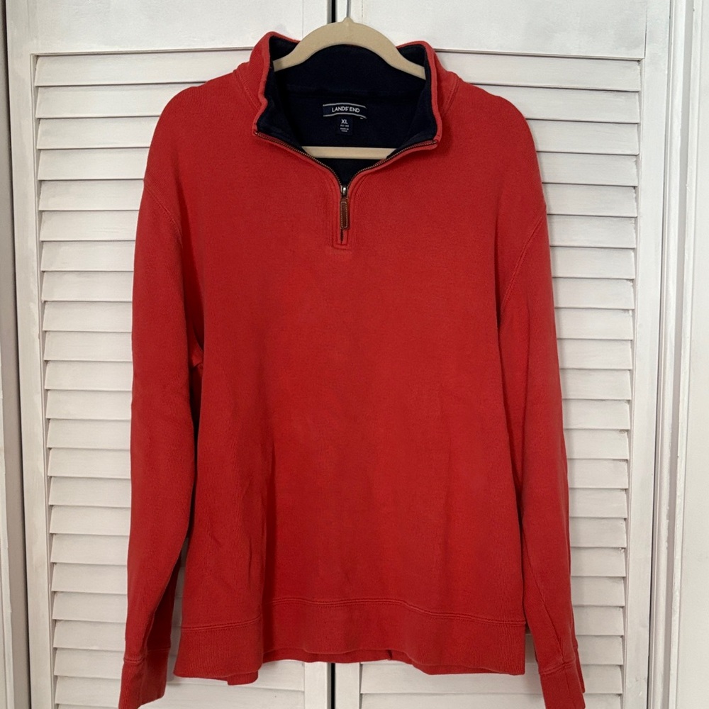 Lands' End Men's Half-Zip Pullover Sweater
